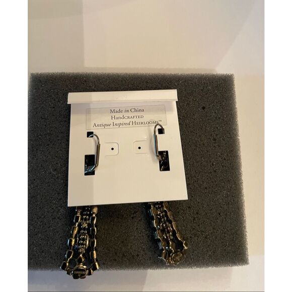 Sorrelli Black Crystal Chandelier Drop Earrings – Original Card Antique Look - Picture 4 of 6